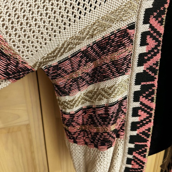 Circus Hotel Anthropologie Aztec Print Loose Fit Cardigan Sweater EU Sz 38 US S - Picture 4 of 14